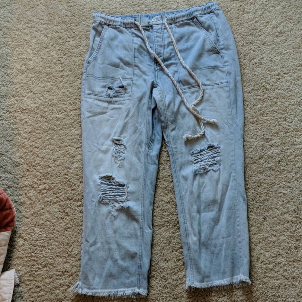 Drawstring free people jeans